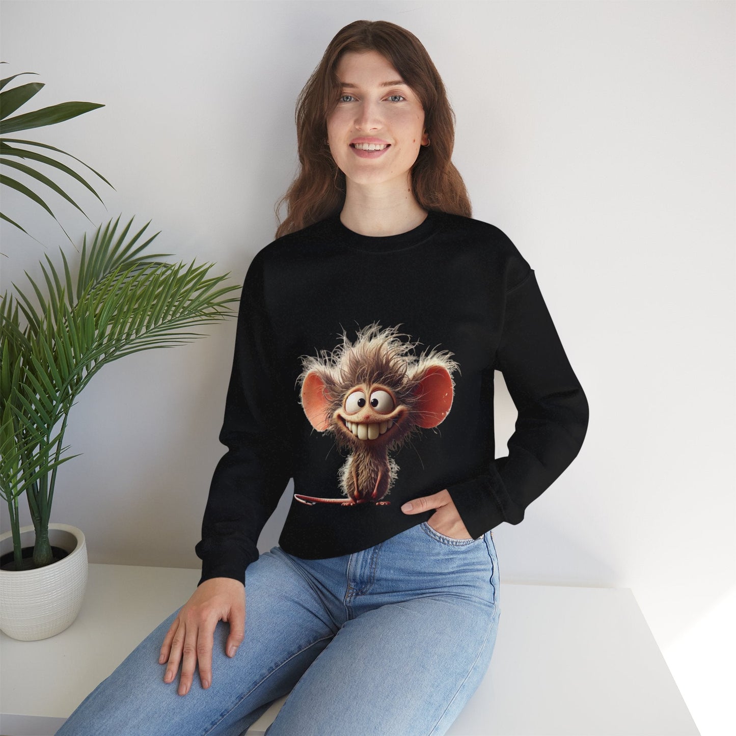 Funny Cartoon Character Unisex Crewneck Sweatshirt