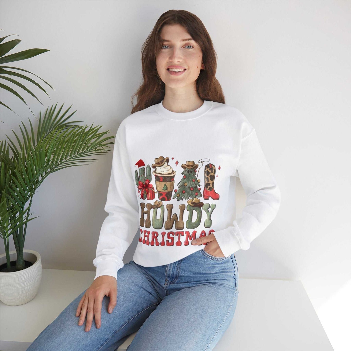 Howdy Christmas Sweatshirt, Cowboy Christmas Gift