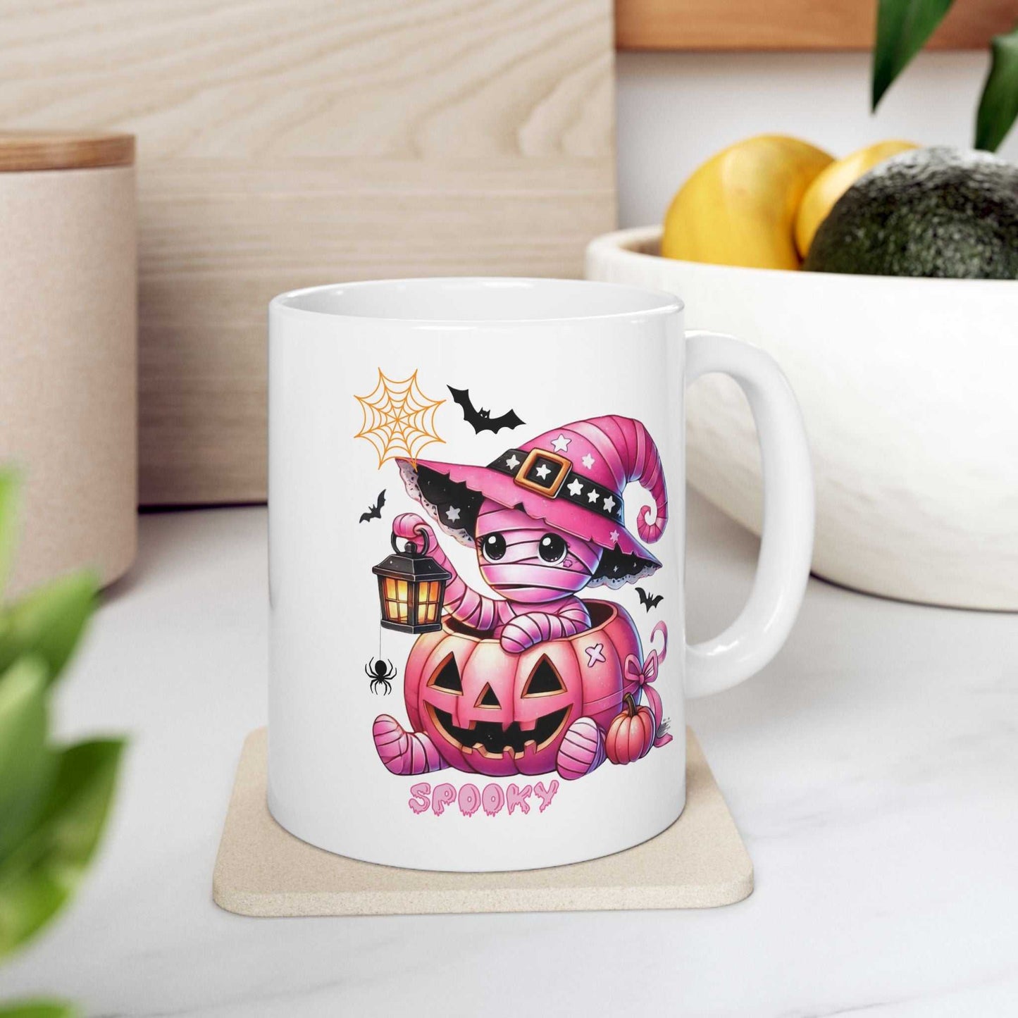 Funny Kids Halloween Mugs, Spooky Season Gift, Custom Ceramic Mug