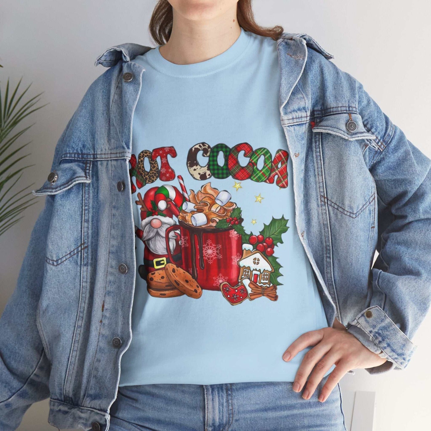 Hot Cocoa Christmas Movies Shirt featuring festive gnome design, perfect Christmas gift.