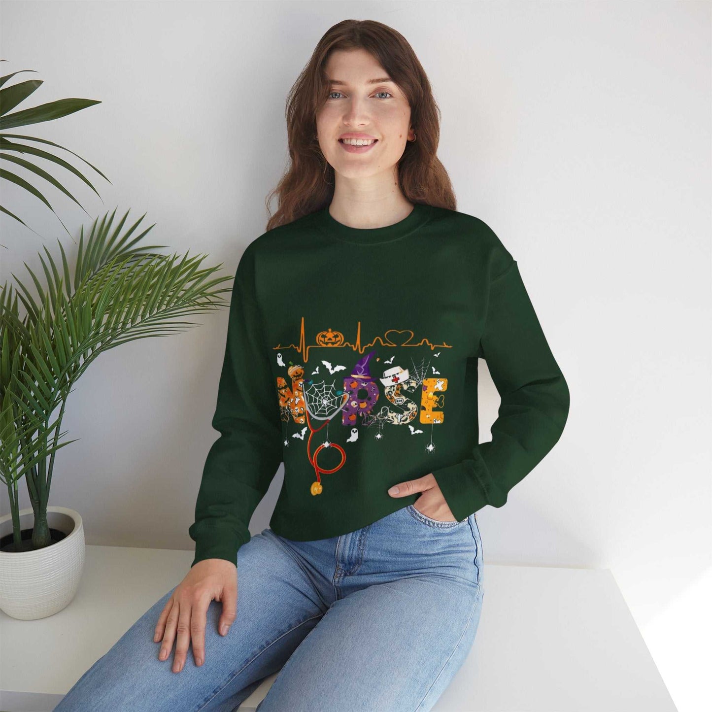 Halloween Sweatshirt for Nurses, Funny Halloween Nurse Gift, Spooky Nurse