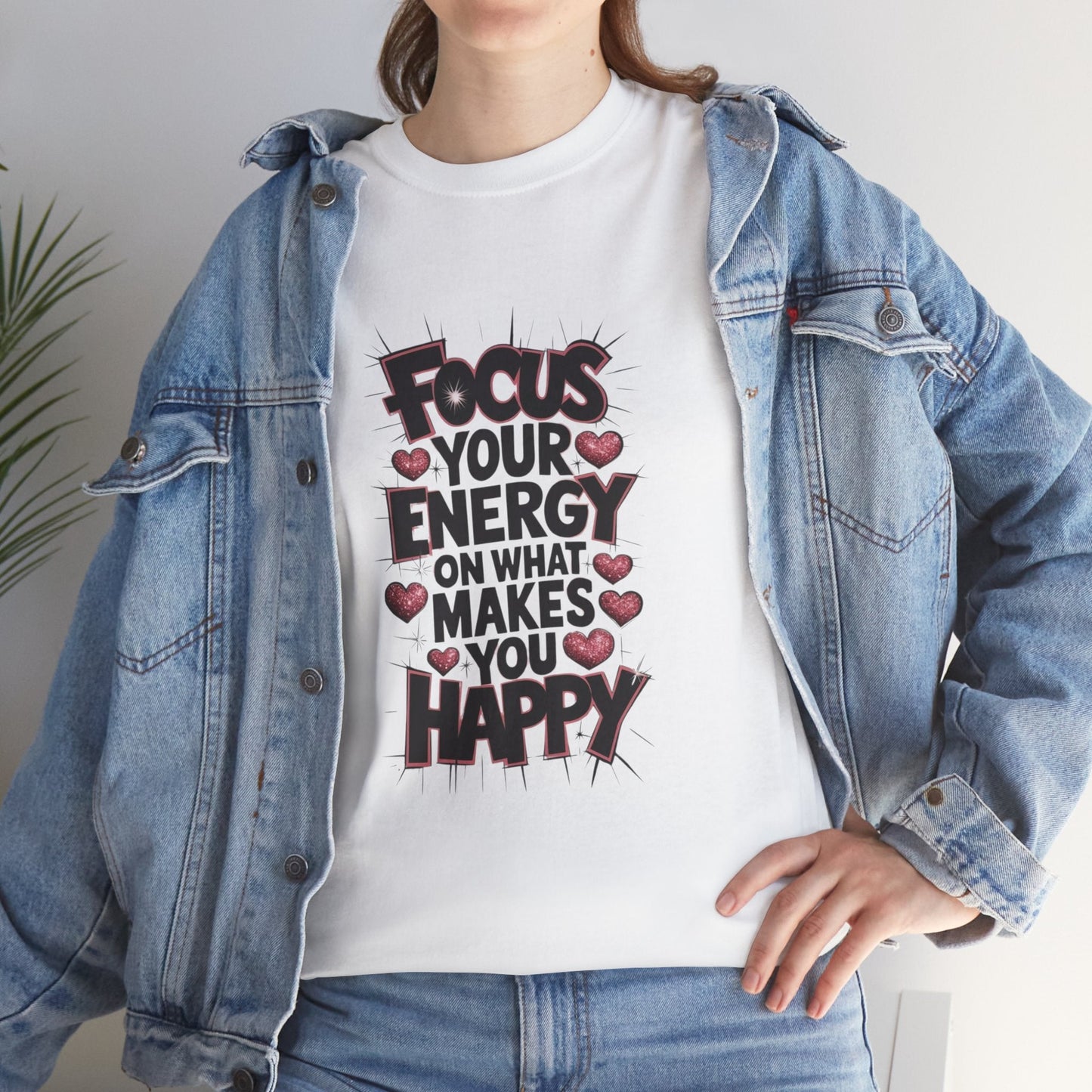Focus Your Energy T-Shirt - Unisex Heavy Tee, Motivational Shirt, Inspirational Gift