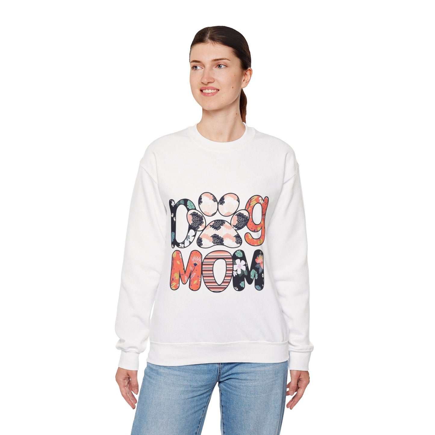 Floral Dog Mom Sweatshirt - Cozy Unisex Crewneck for Pet Lovers