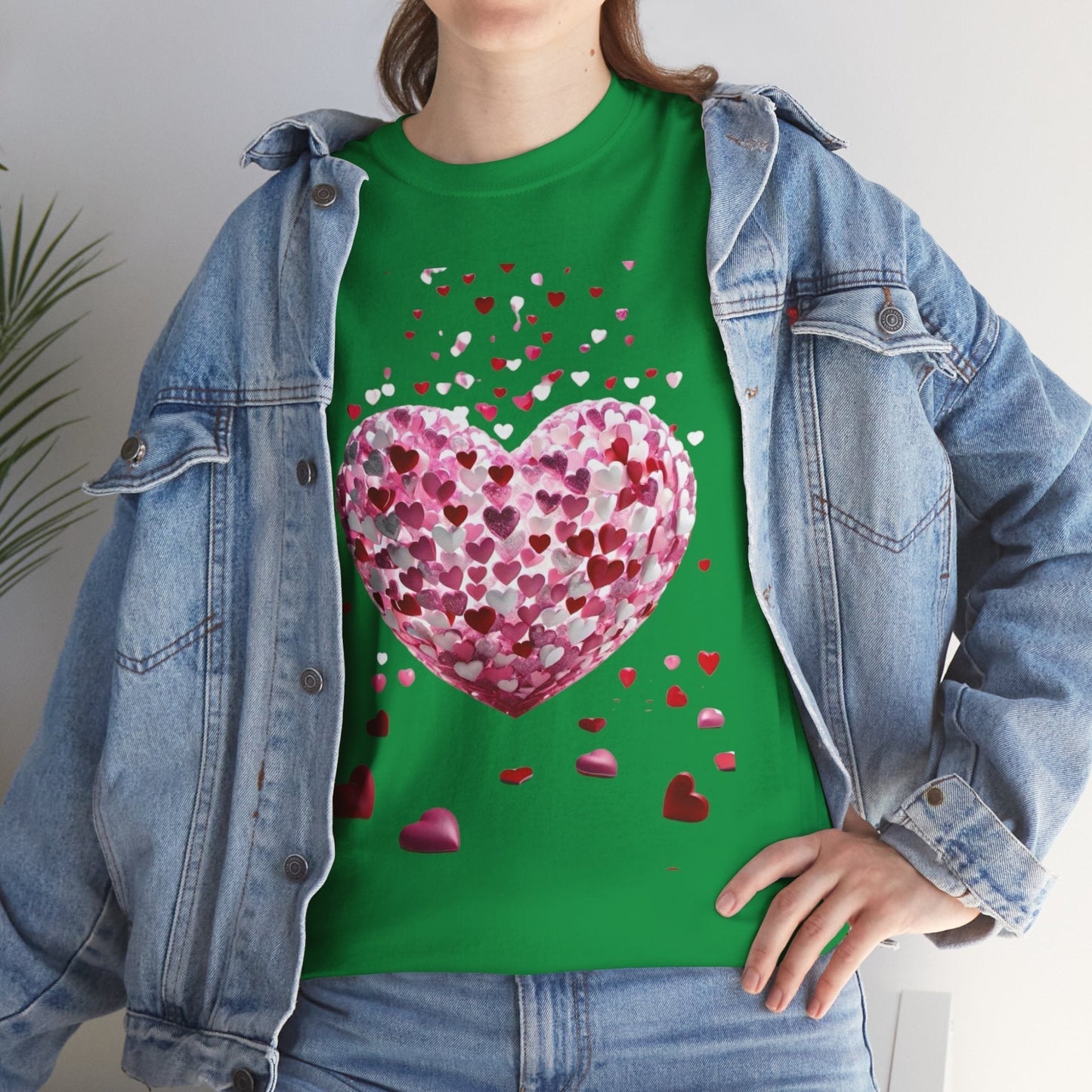 3D Hearts Valentines Day T-Shirt , Red Hearts T-shirt Gift