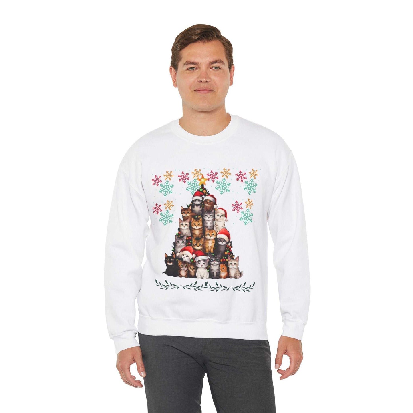 Funny Cats Christmas Sweatshirt, Cat Lover Gift