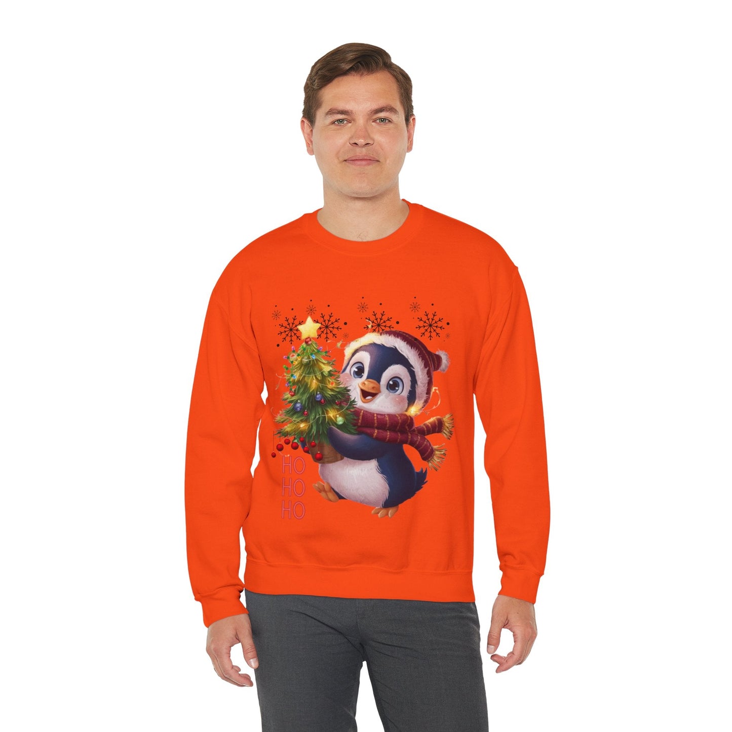 Penguin Merry Christmas Sweatshirt, Winter Holiday Gift