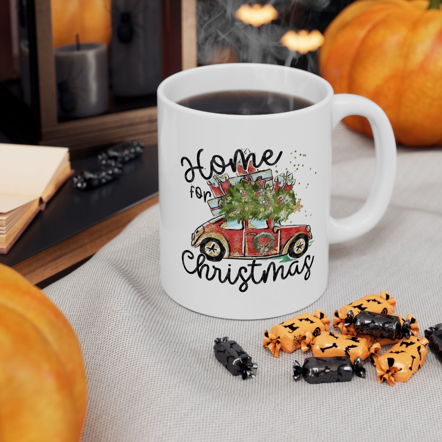 Home for Christmas Mug – Festive holiday coffee cup for cozy winter moments