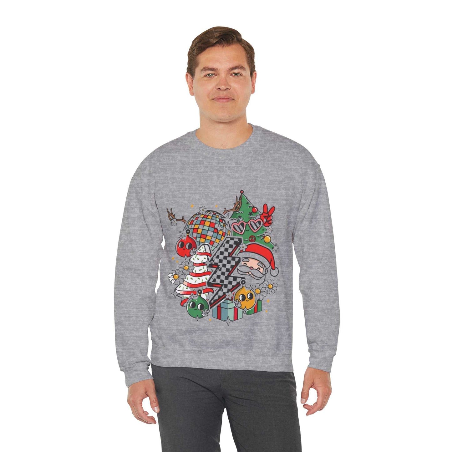 Christmas Disco Long Sleeve Sweatshirt, Disco Holiday Gift