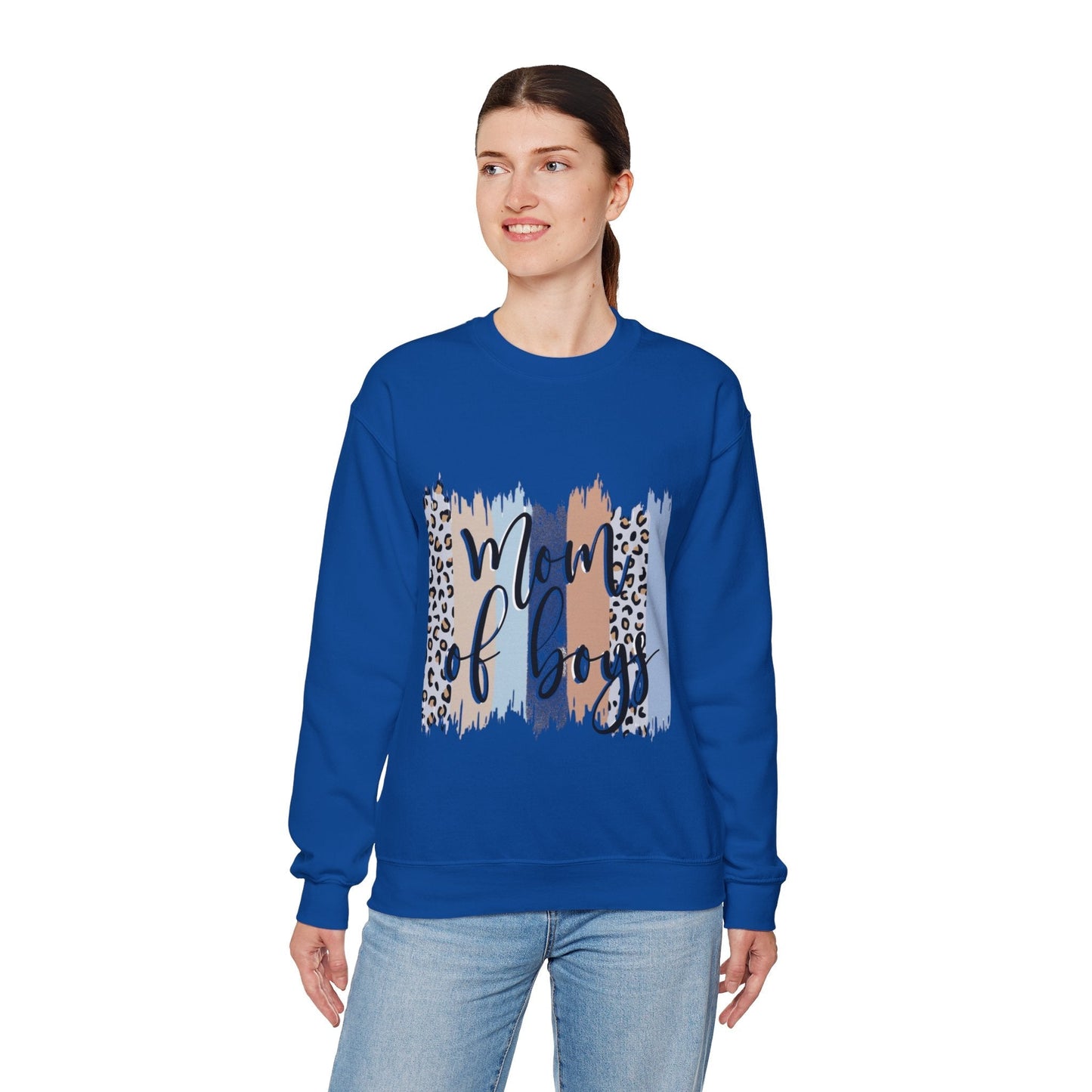 Mom of Boys Crewneck Sweatshirt - Stylish and Cozy Gift for Moms