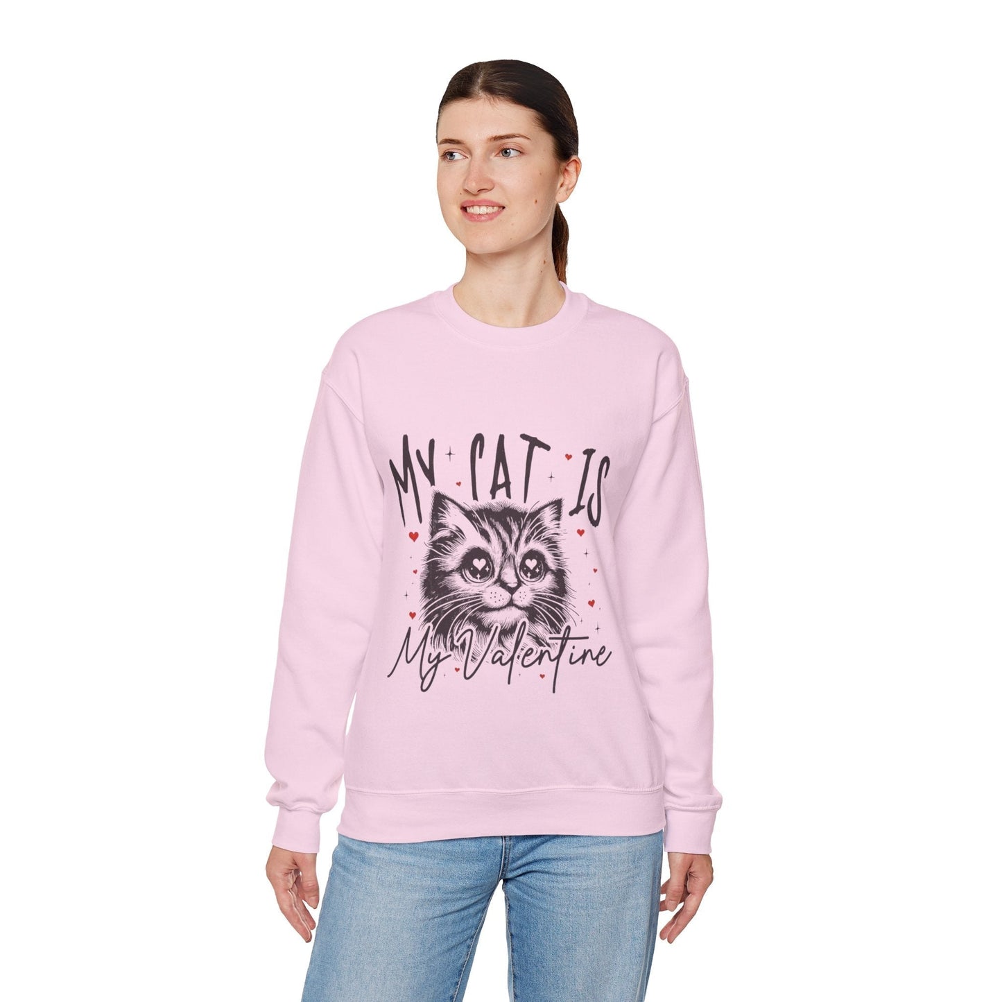 My Cat Is My Valentine Sweatshirt, Gift for Cat Mom