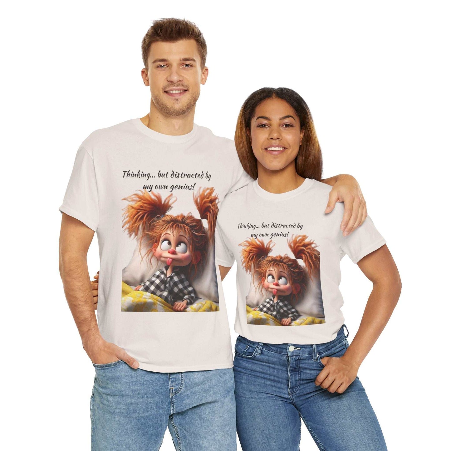 Whimsical Cotton Graphic Tee - Fun Casual Wear, Perfect Gift for Kids and Adults