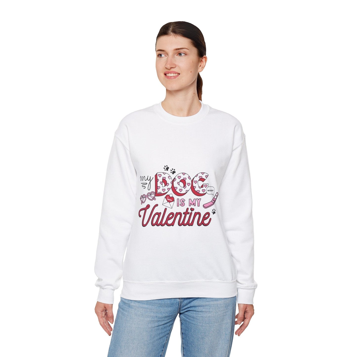 My Dog Is My Valentine Sweatshirt – Dog Mama Lover Gift, Cute Dog Mom Sweater
