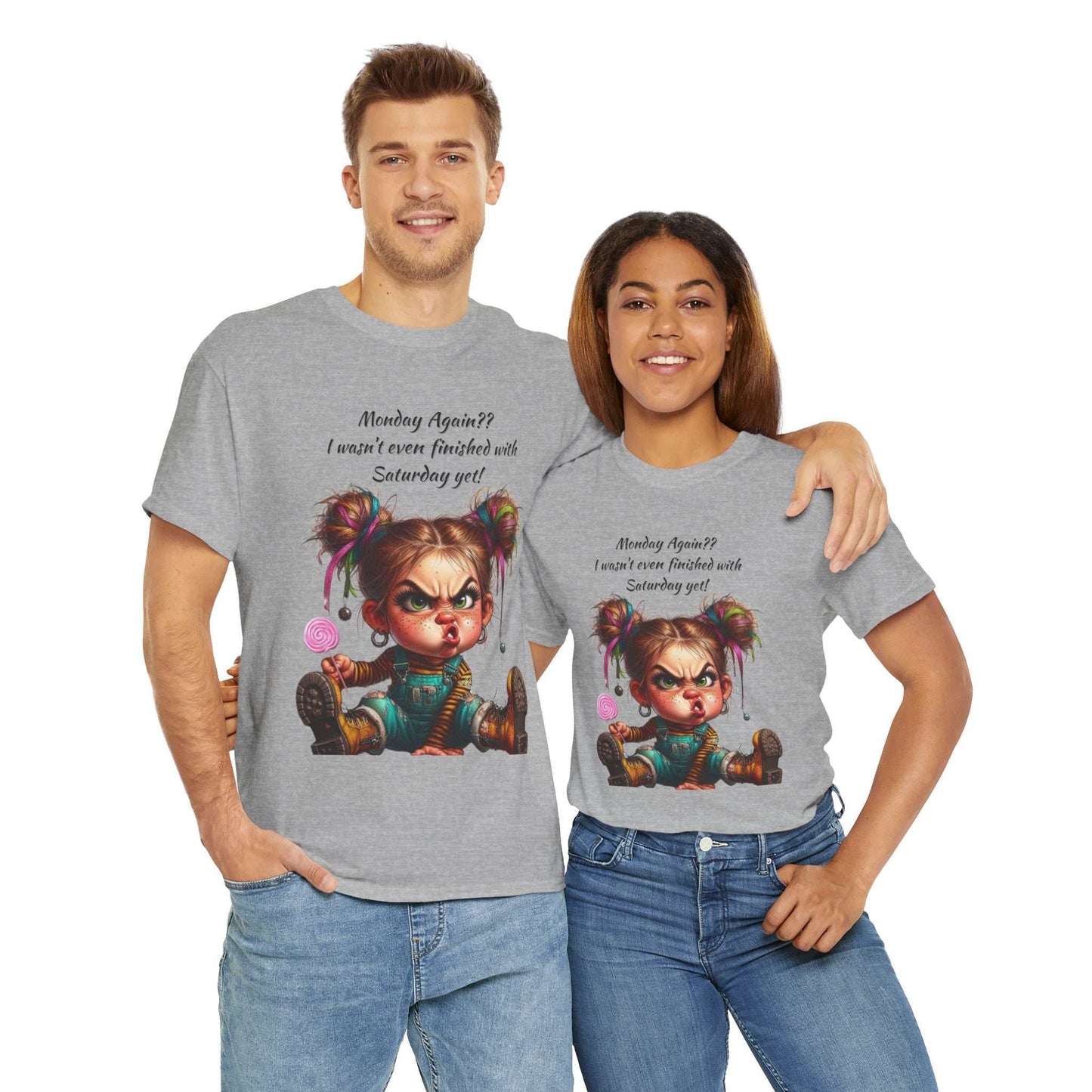 Sassy Cartoon Tee, Funny Graphic Tee, Unisex Cotton Shirt, Quirky Gift