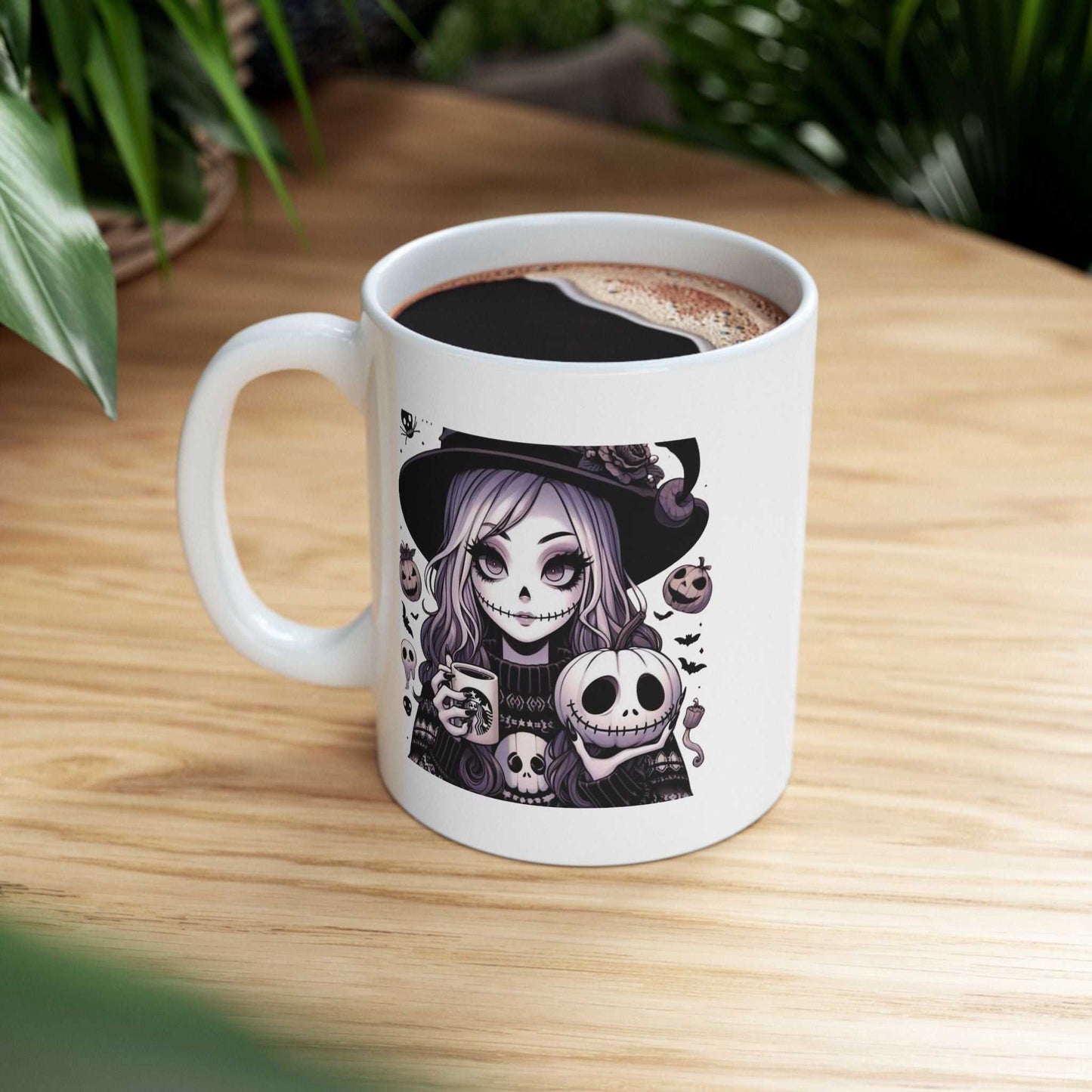 Halloween Girl Mugs, Girl Ghost Mugs, Gift for Halloween Lovers