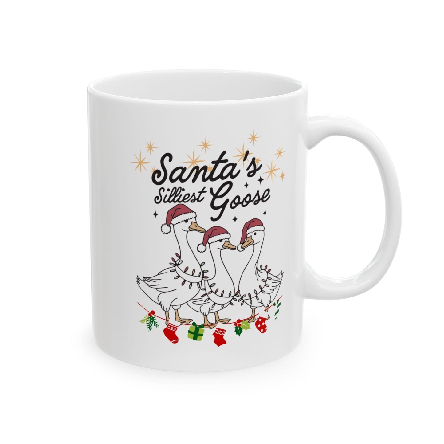 Santas Silliest Goose Mugs, Farmer Christmas Gift