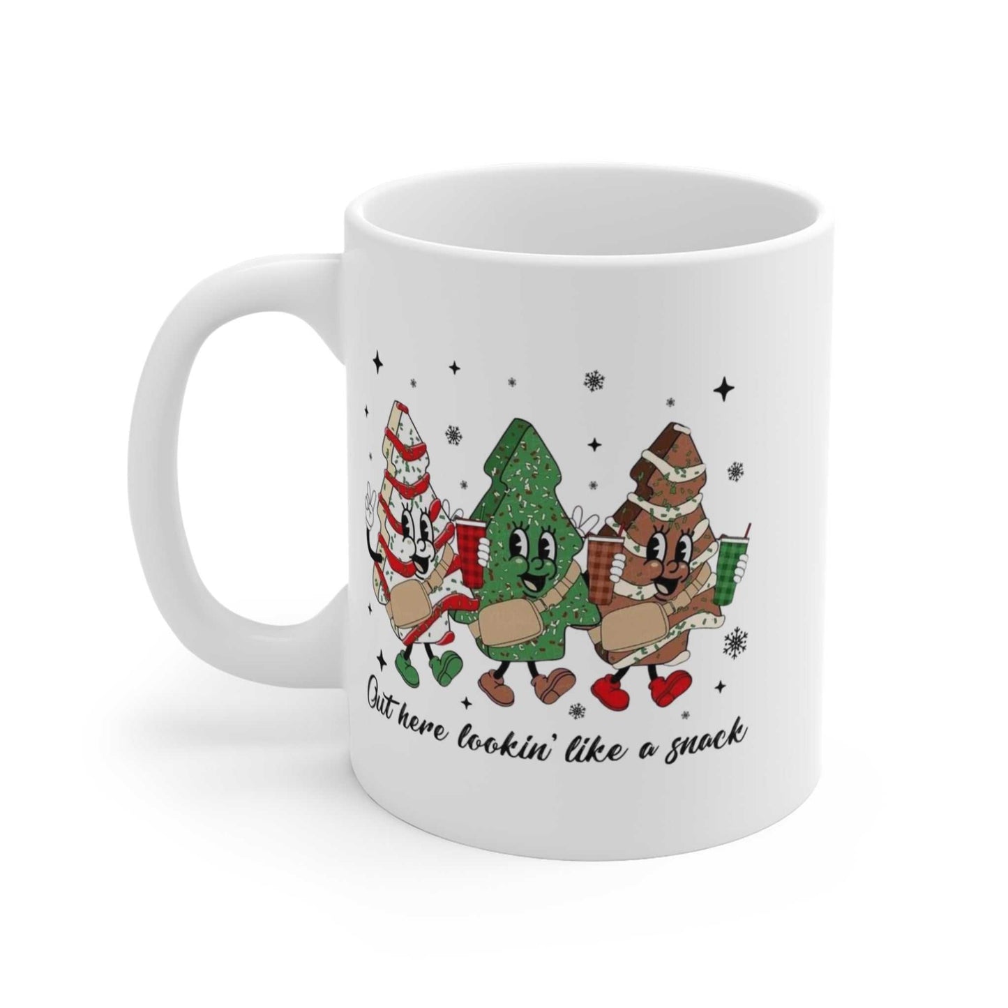 Out Here Looking Like a Snack Mugs, Merry Christmas Gift, Holiday Mug