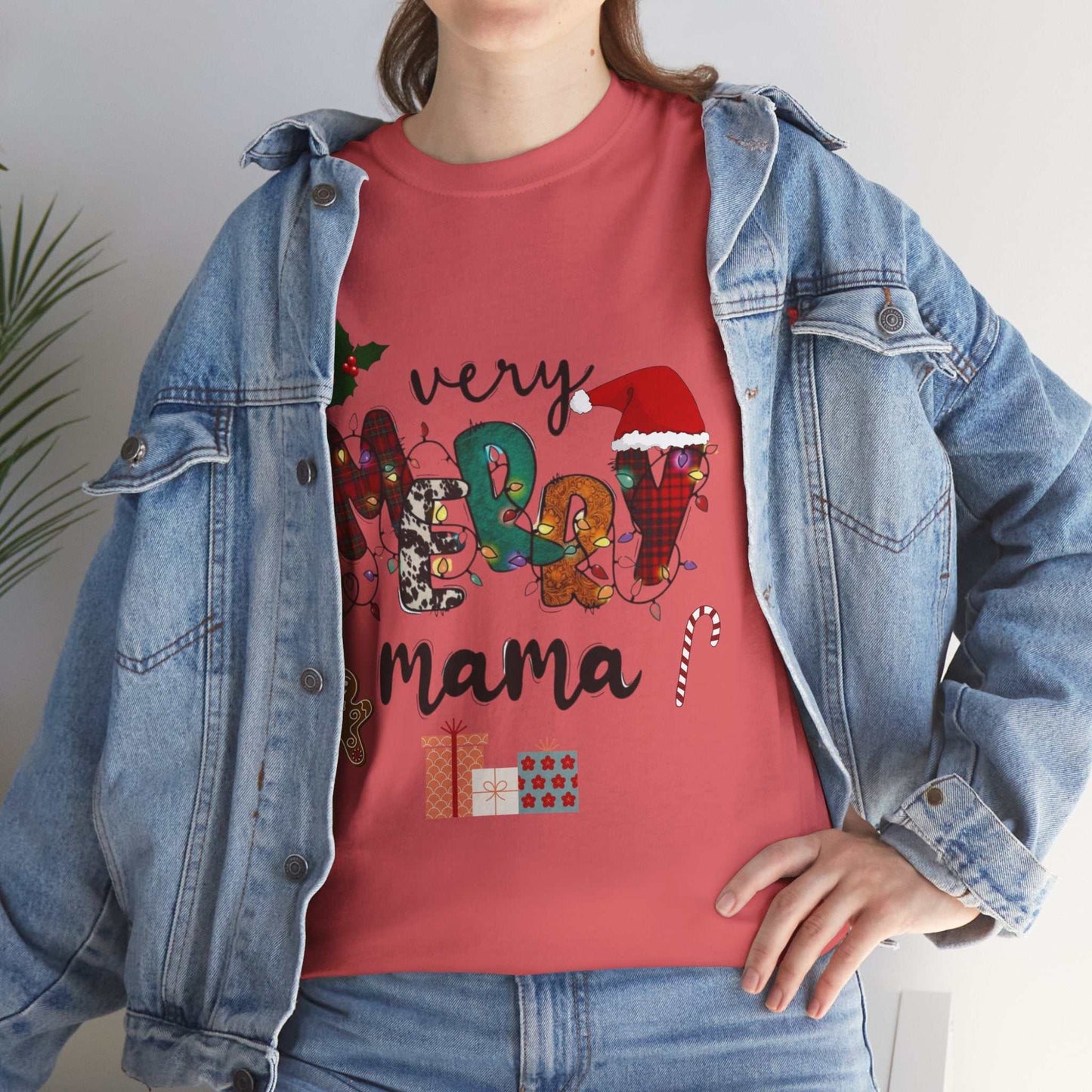 Very Merry Mama Christmas Shirt, Merry Christmas Party Gift