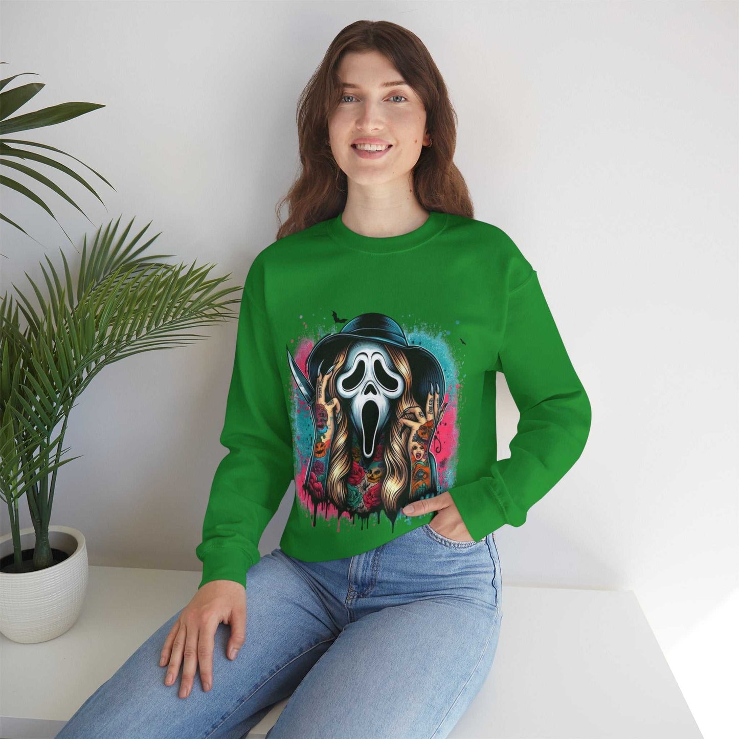 Scream Art Crewneck Sweatshirt, Horror Sweatshirt, Vintage Style Gift
