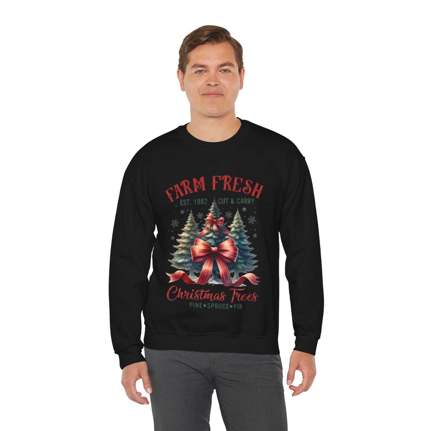 Farm Fresh Christmas Trees Sweatshirt, Christmas Holiday Gift
