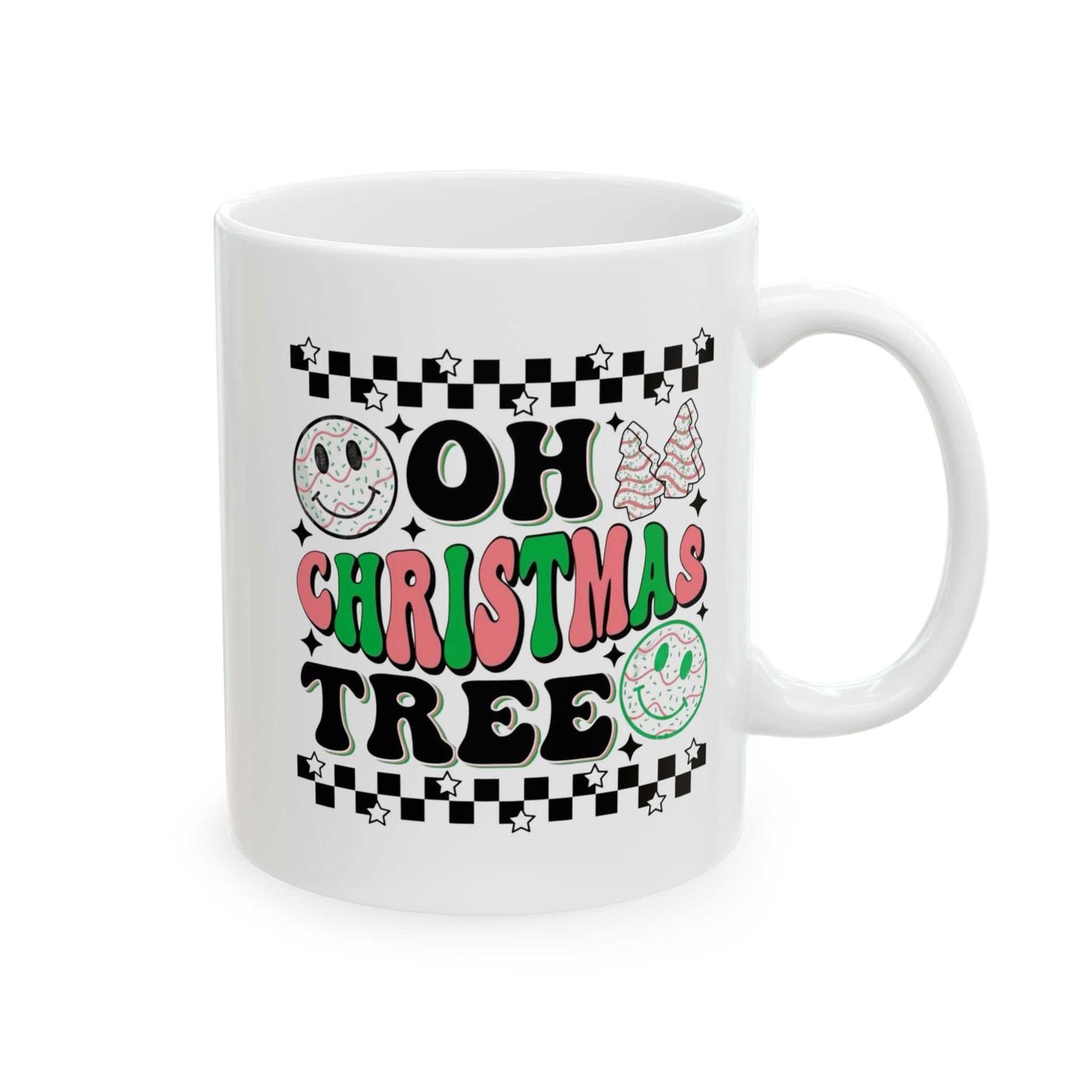 Oh Christmas Tree Mugs, Christmas Tree Retro Gift, Funny Christmas Mug
