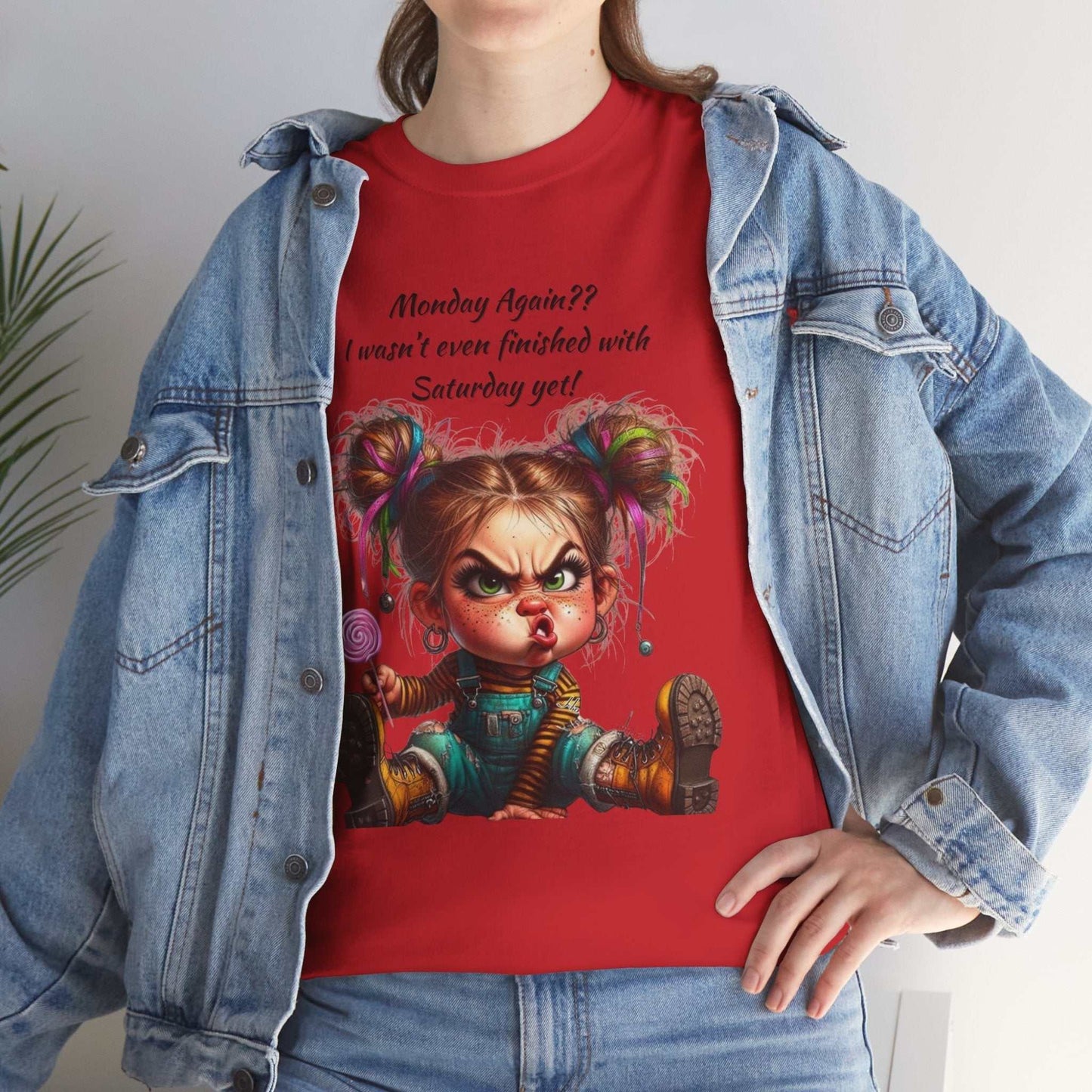 Sassy Cartoon Tee, Funny Graphic Tee, Unisex Cotton Shirt, Quirky Gift