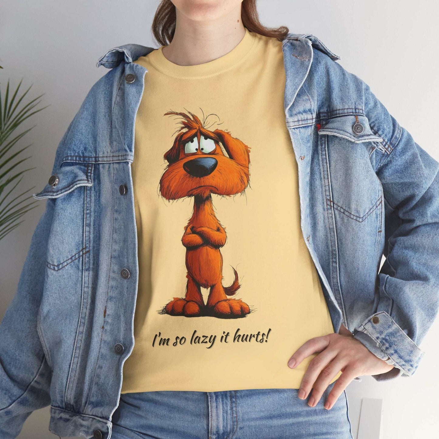 Lazy Dog Graphic Tee, Funny T-Shirt for Dog Lovers, Gift for Animal Lovers