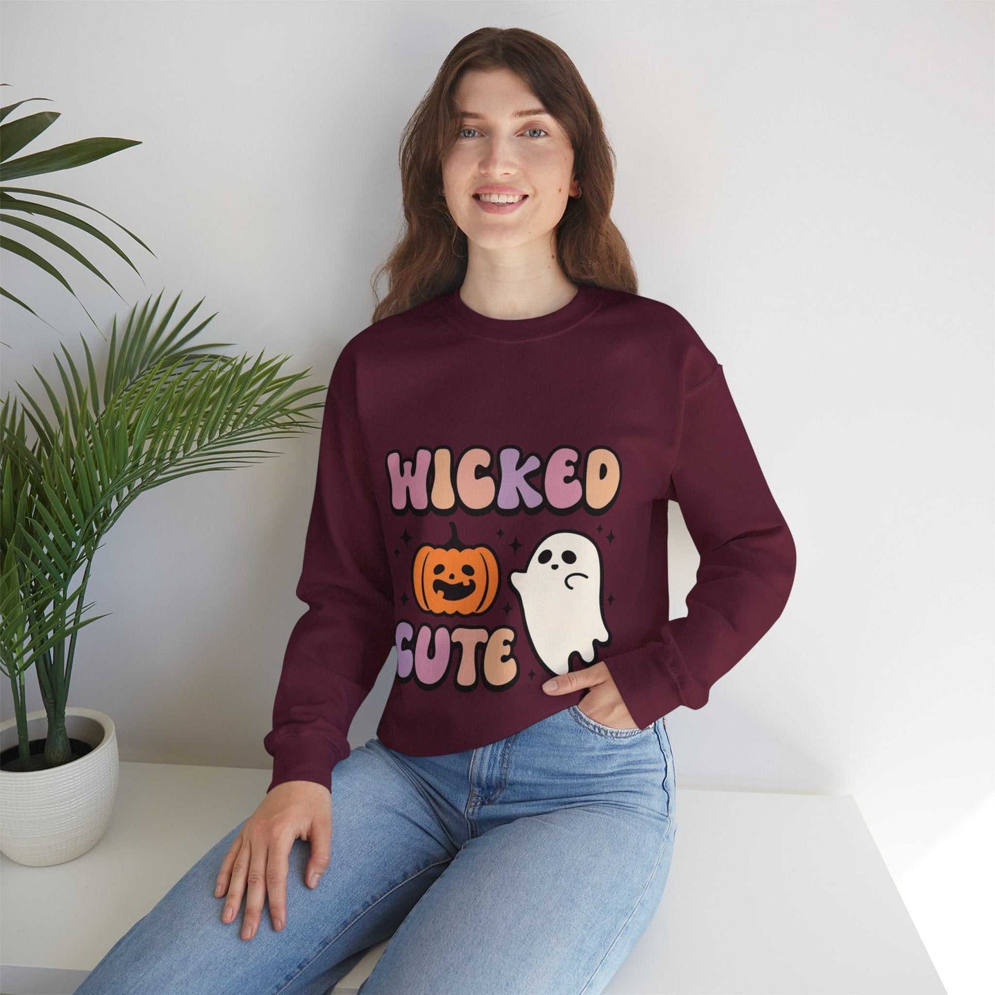 Wicked Cute Halloween Sweatshirt, Spooky Fun Halloween Gift, Spooky Style