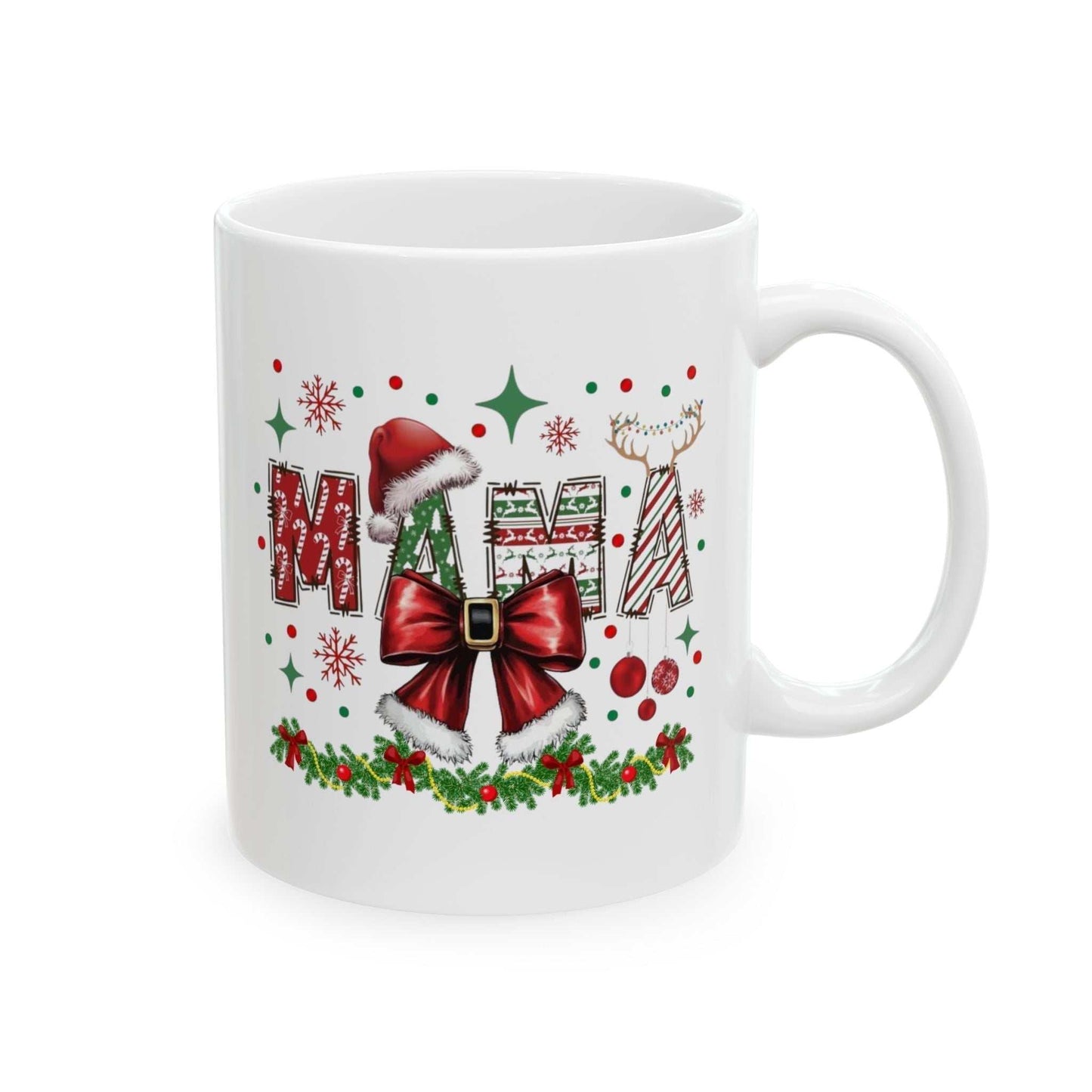 Christmas Mama Mugs, Mama Mugs Gift, Holiday Coffee Mug