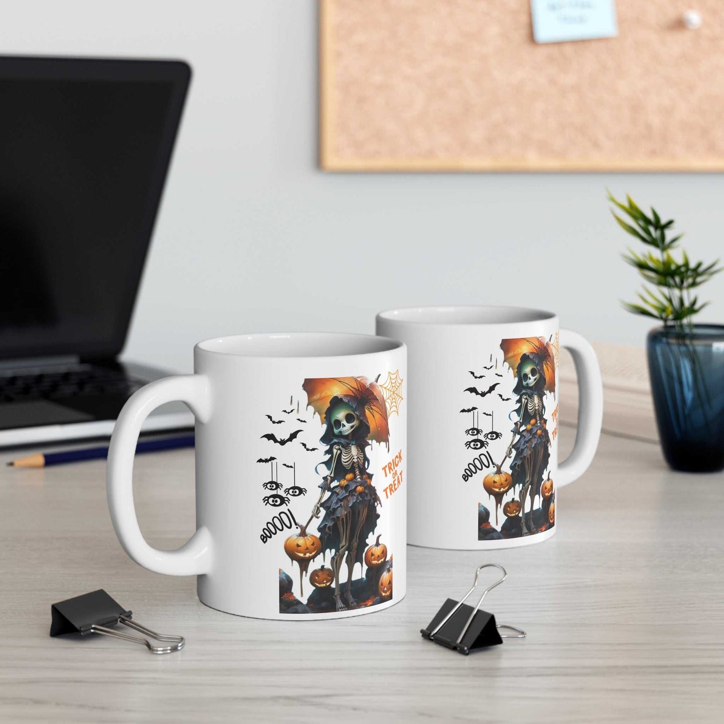 Girl Skeleton Mug for Halloween, Baby Girl Halloween Tee Gift