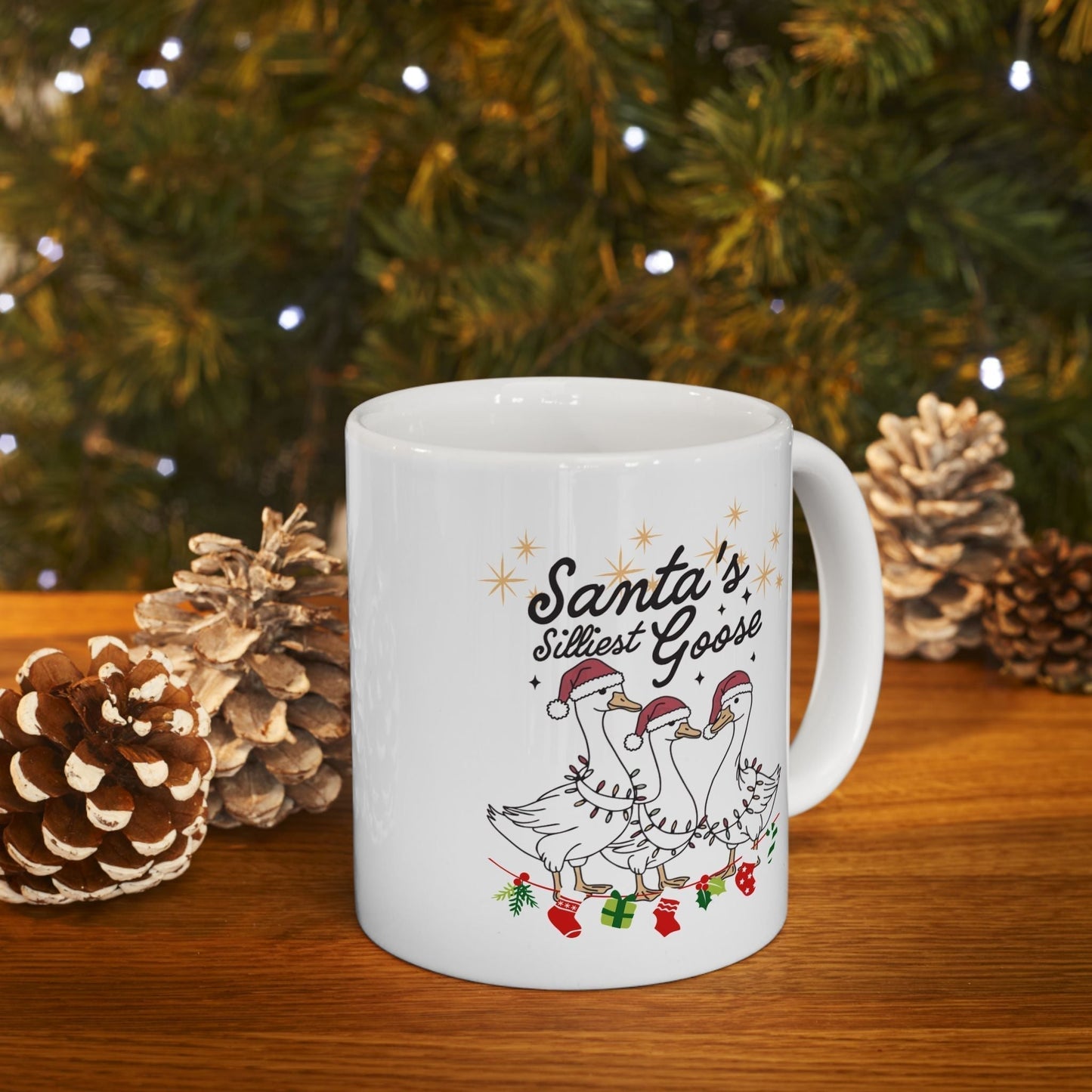 Santas Silliest Goose Mugs, Farmer Christmas Gift