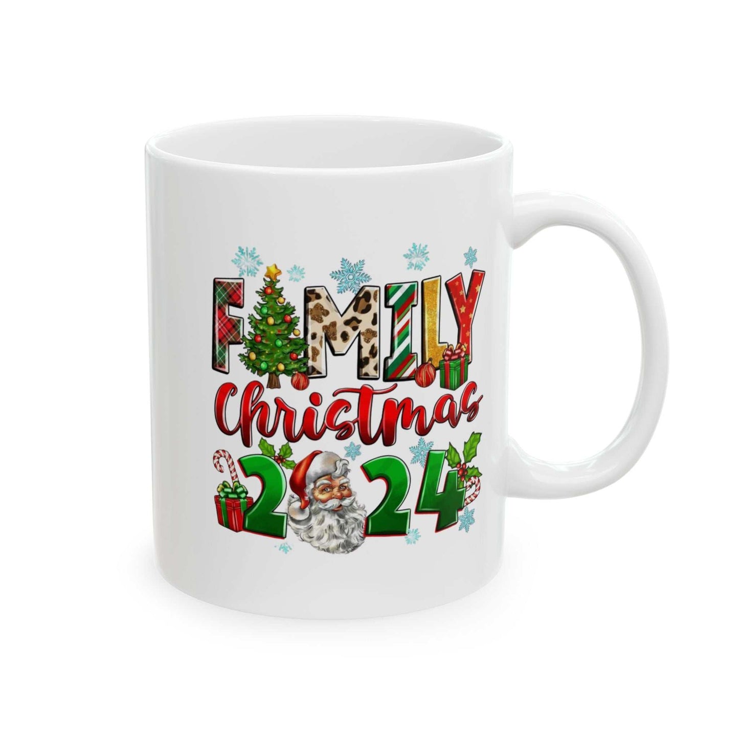 Family Christmas 2024 Mugs, Santa Claus Family Gift