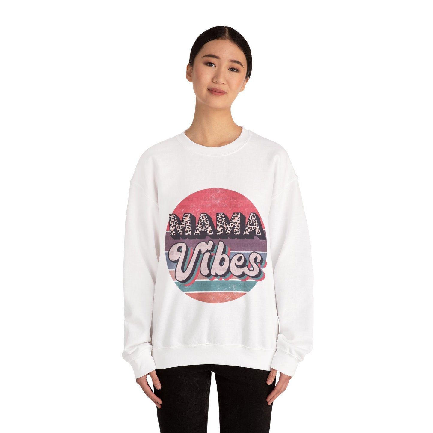 Mama Vibes Unisex Crewneck Sweatshirt - Trendy and Comfortable