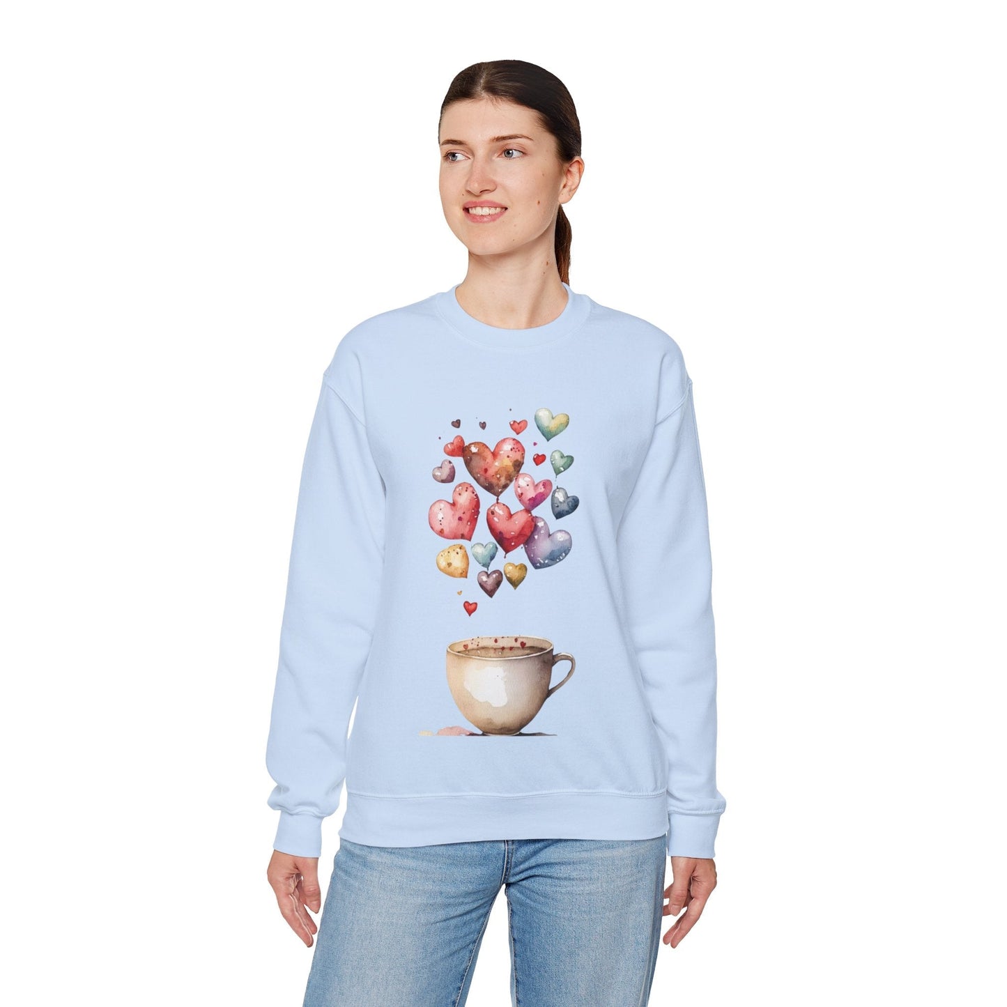 Coffee Is My Valentine Sweatshirt, Cup Coffee Hearts Lover Gift