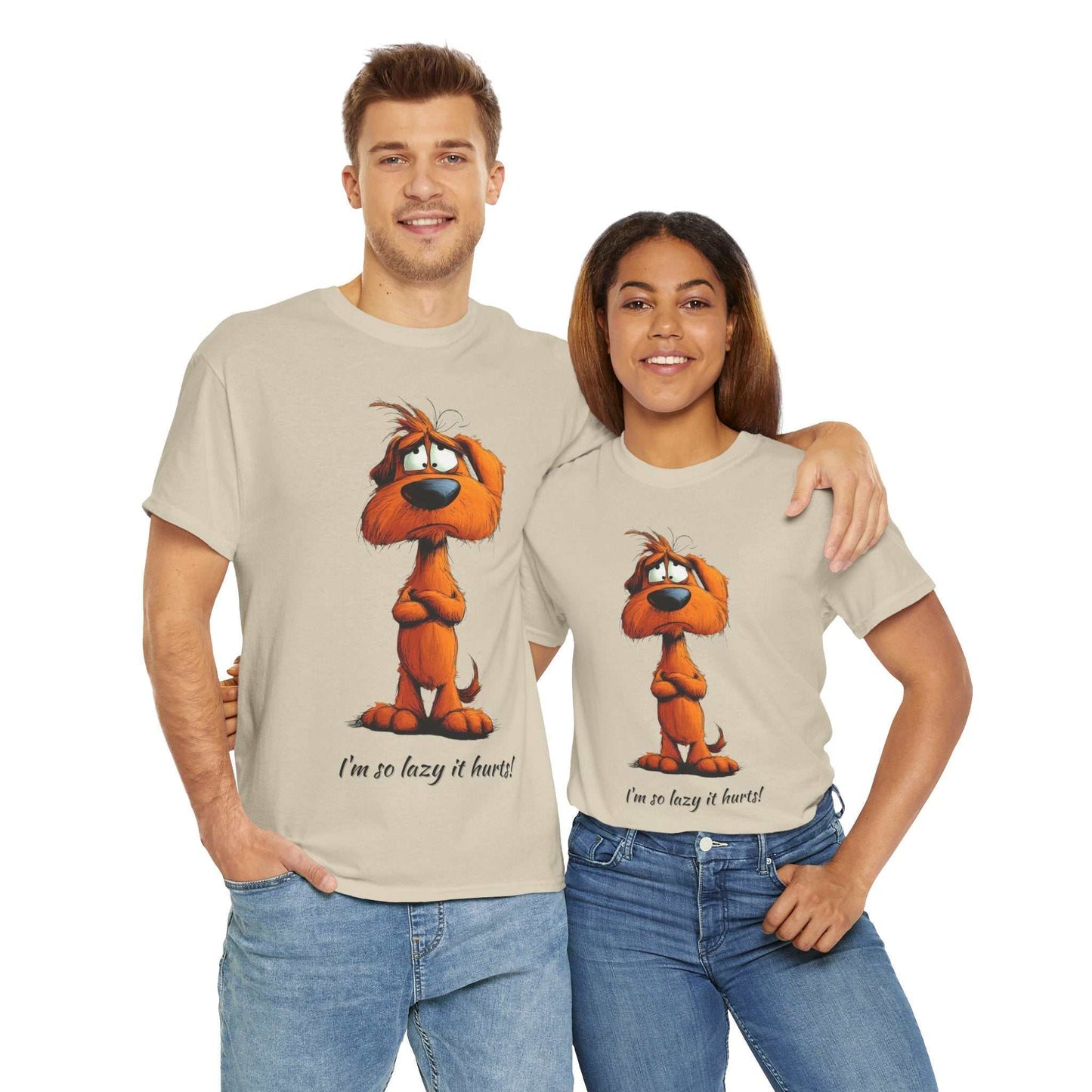 Lazy Dog Graphic Tee, Funny T-Shirt for Dog Lovers, Gift for Animal Lovers
