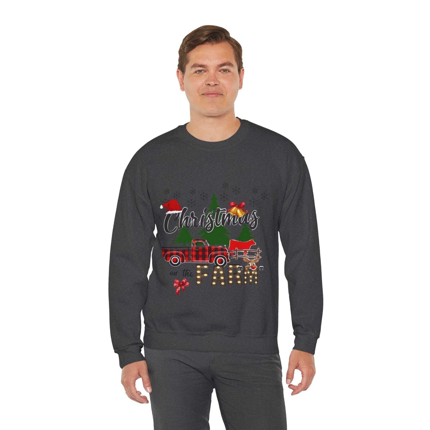 Christmas on the Farm Sweatshirt, Christmas Tree Gift