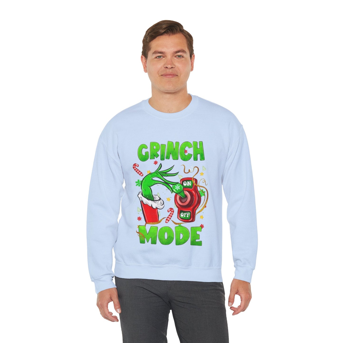 Grinch Mode On Christmas Sweatshirt, Funny Grinch Gift