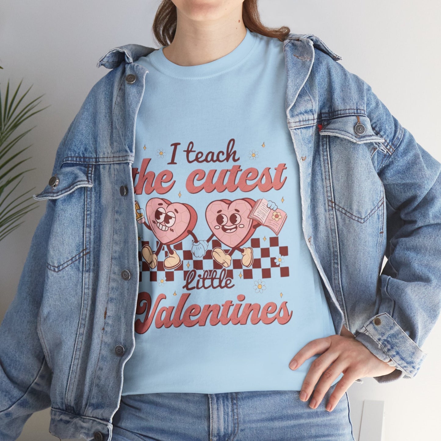 I Teach The Cutest Little Valentines T-Shirt, Retro Heart Love Gift