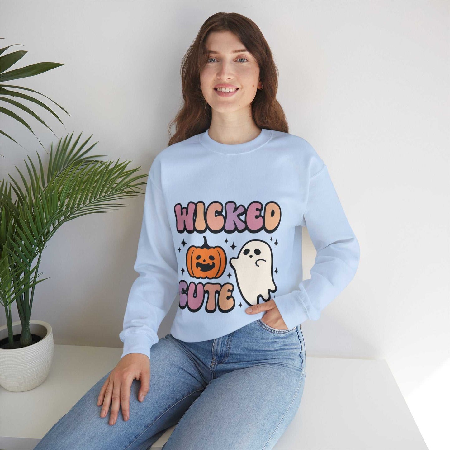 Wicked Cute Halloween Sweatshirt, Spooky Fun Halloween Gift, Spooky Style