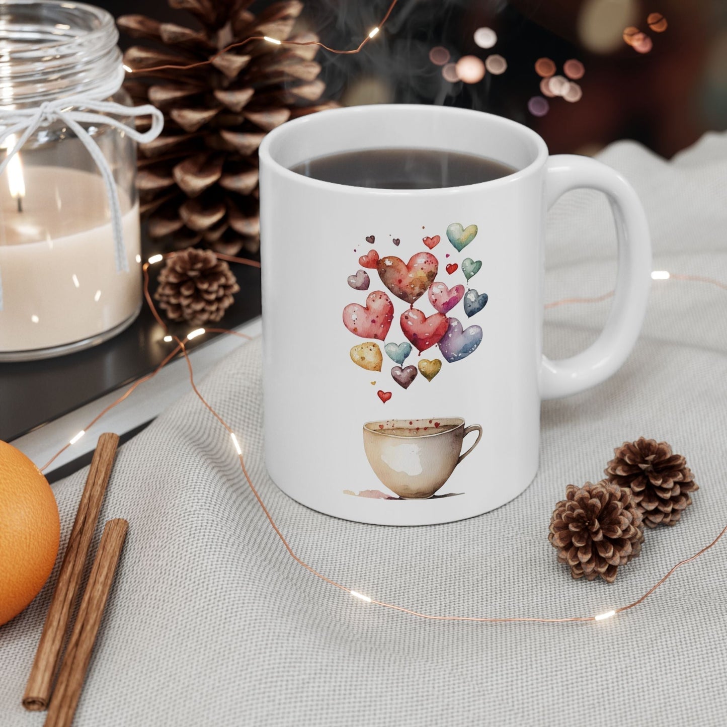 Coffee Is My Valentine Mugs, Cup Coffee Hearts Lover Gift