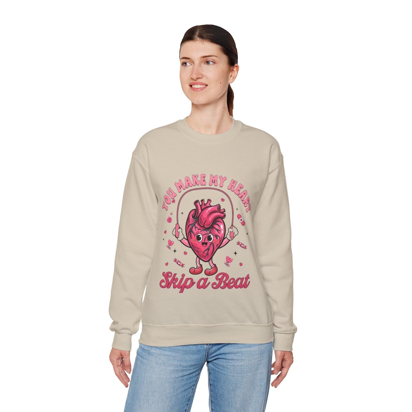 You Make My Heart Skip a Beat Sweatshirt – Funny Heart Gift for Nurse