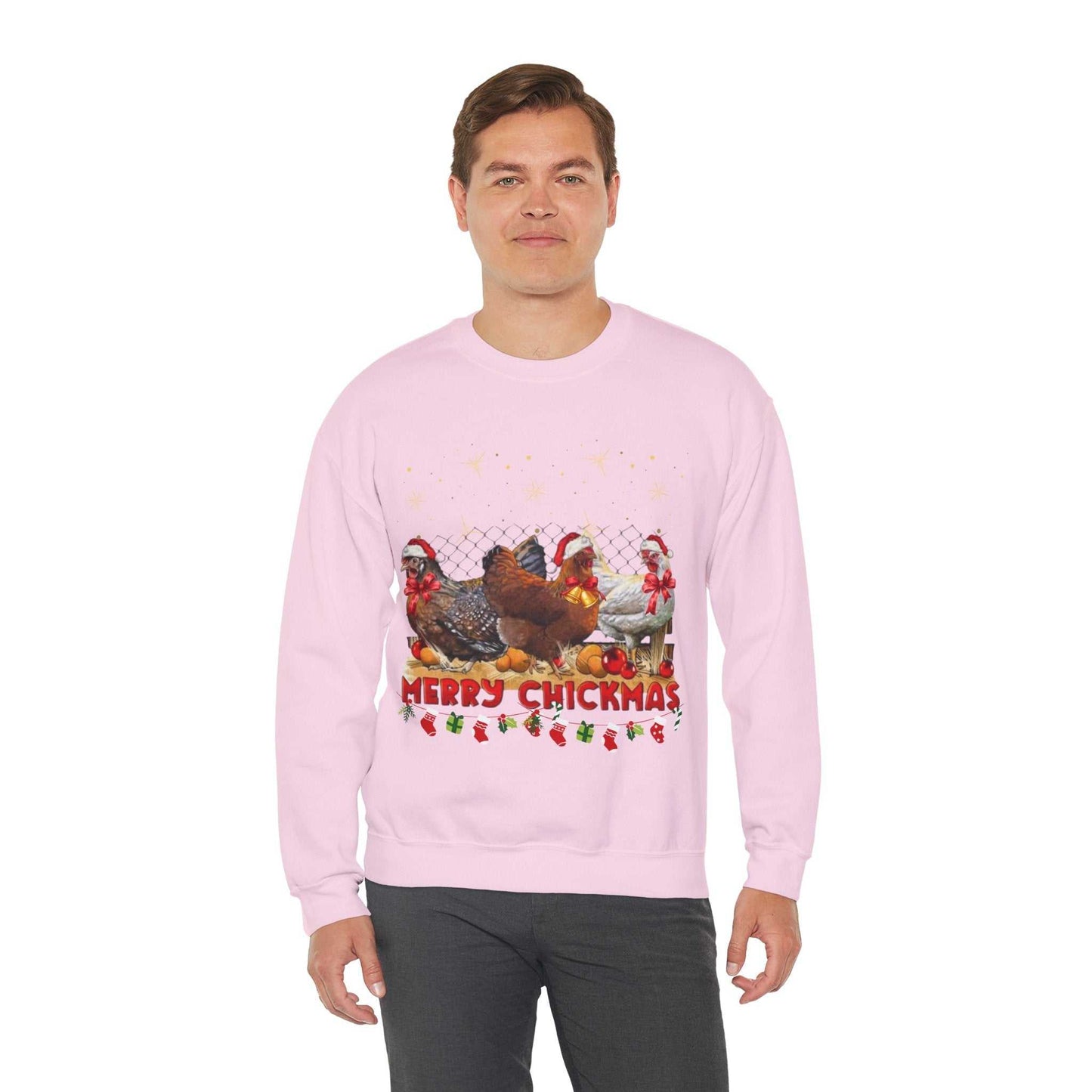 Merry Chickmas Sweatshirt, Cute Christmas Chickens Gift