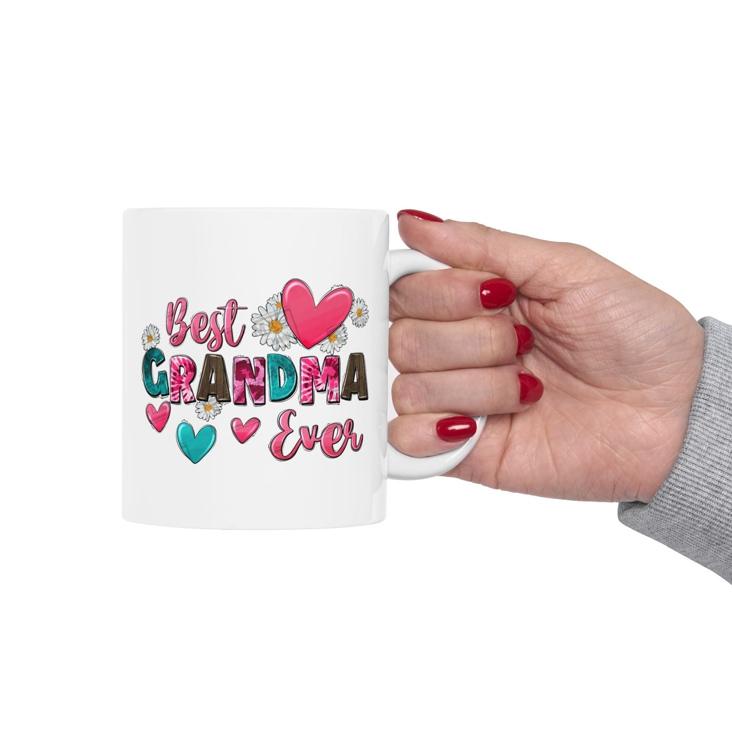 Grandmas Love Ceramic Mug - Heartfelt Gift for Mothers Day & Birthdays - 11oz & 15oz