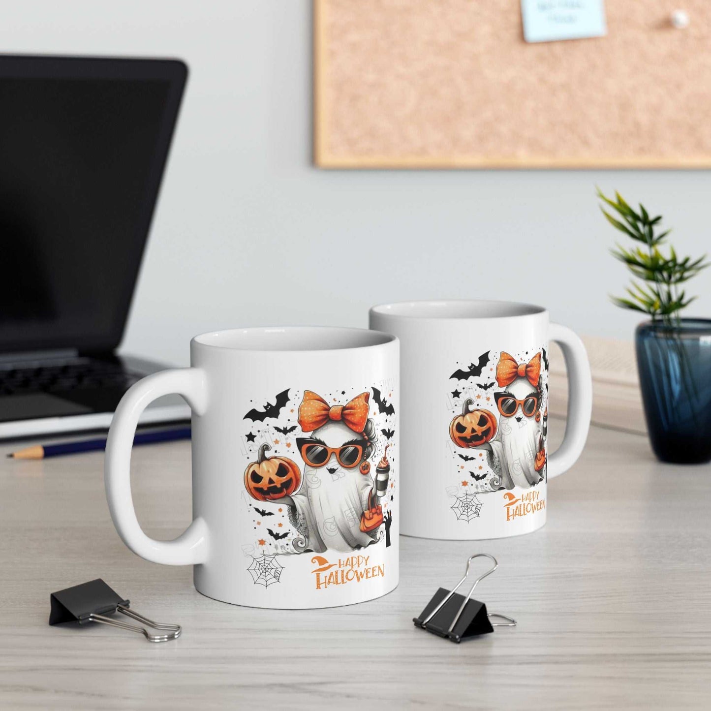Halloween Girl Mugs, Cute Girl Ghost Gift, Spooky Season Mug