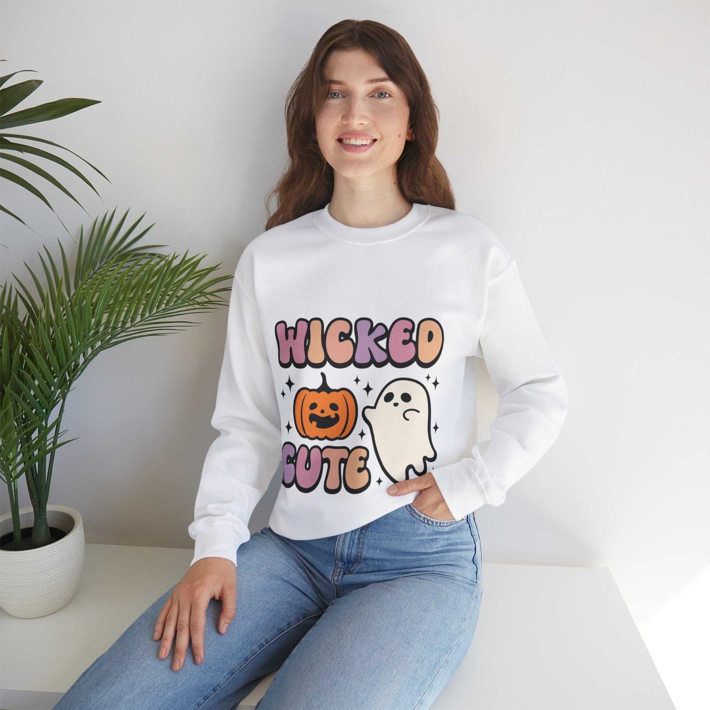Wicked Cute Halloween Sweatshirt, Spooky Fun Halloween Gift, Spooky Style