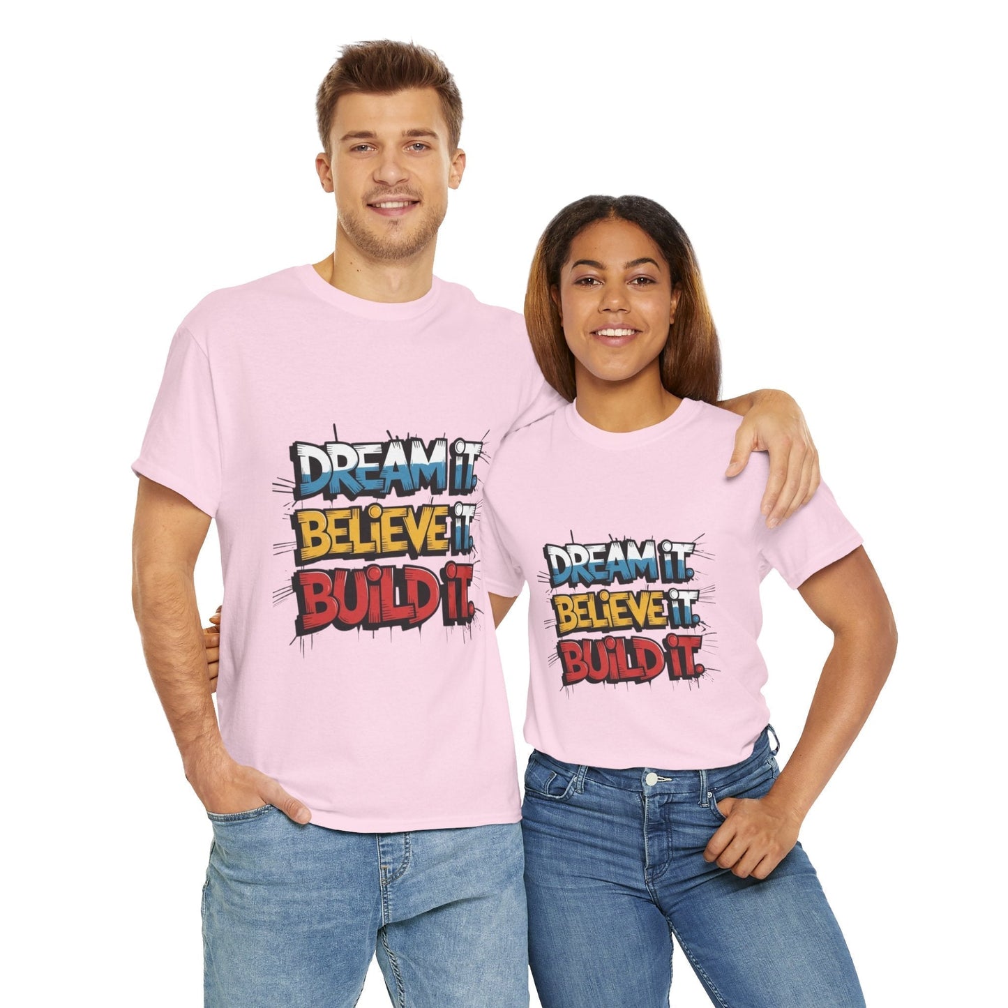 Motivational T-Shirt for Dreamers, Dream it. Believe it. Build it, Gift for Dreamers