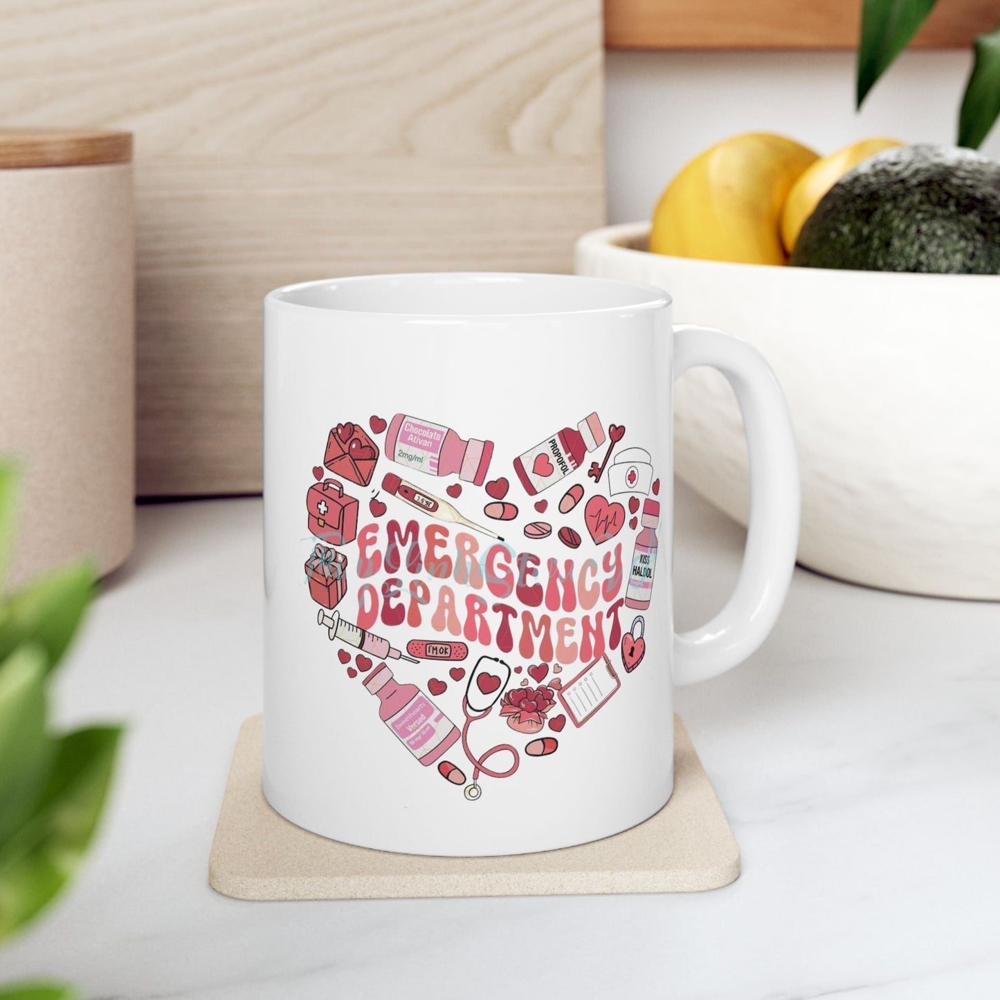 Emergency Department Nurse Valentine Mugs, Valentines Day Nursing Gifts