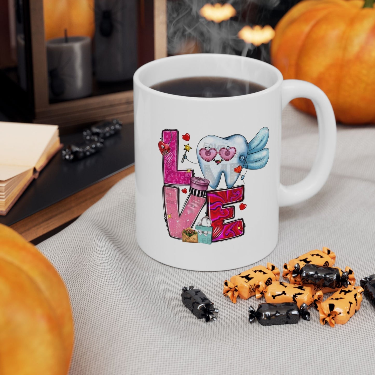 Love Dental Valentine Mugs, Dental Hygienist Gift