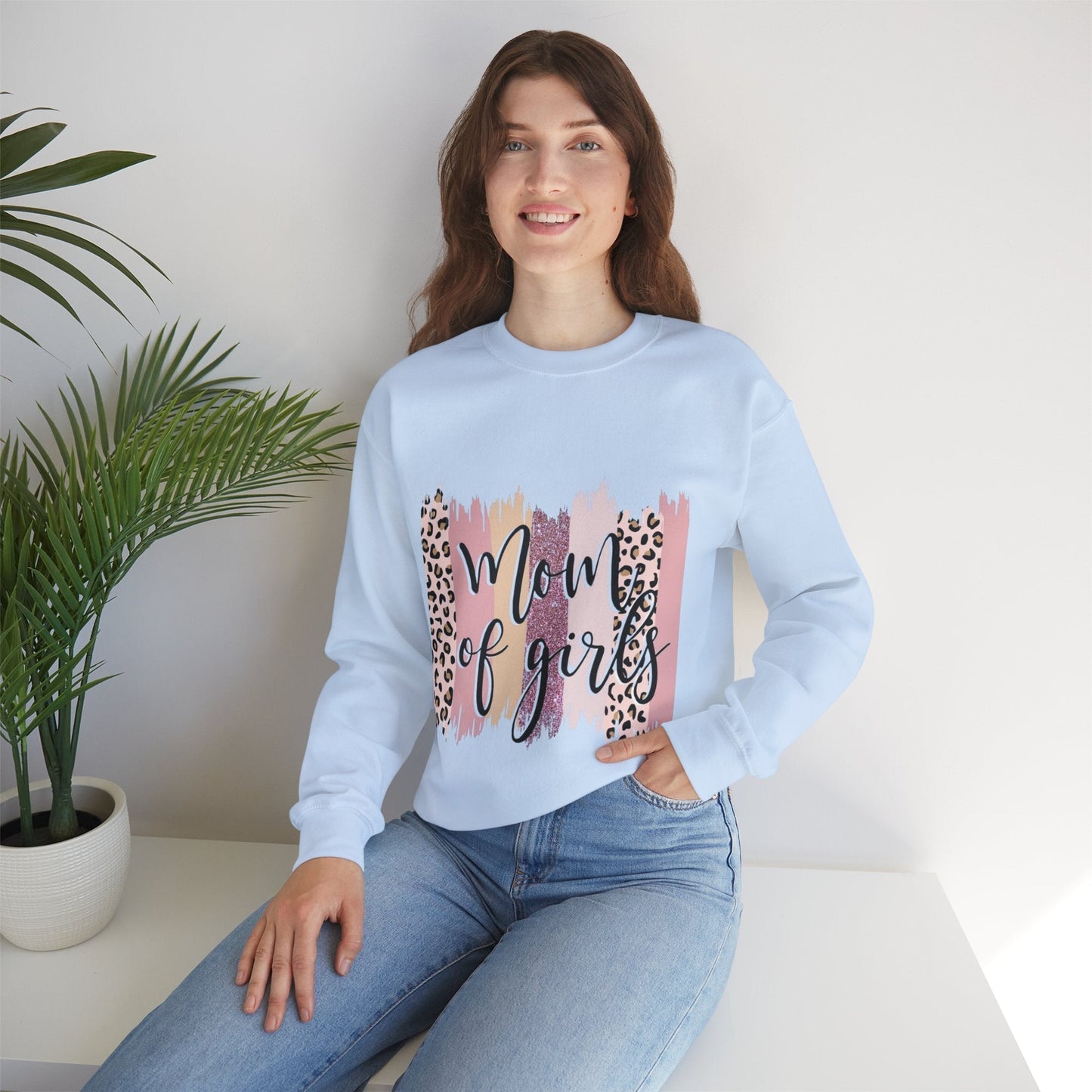 Mom of Girls Crewneck Sweatshirt - Stylish & Comfy Gift for Moms