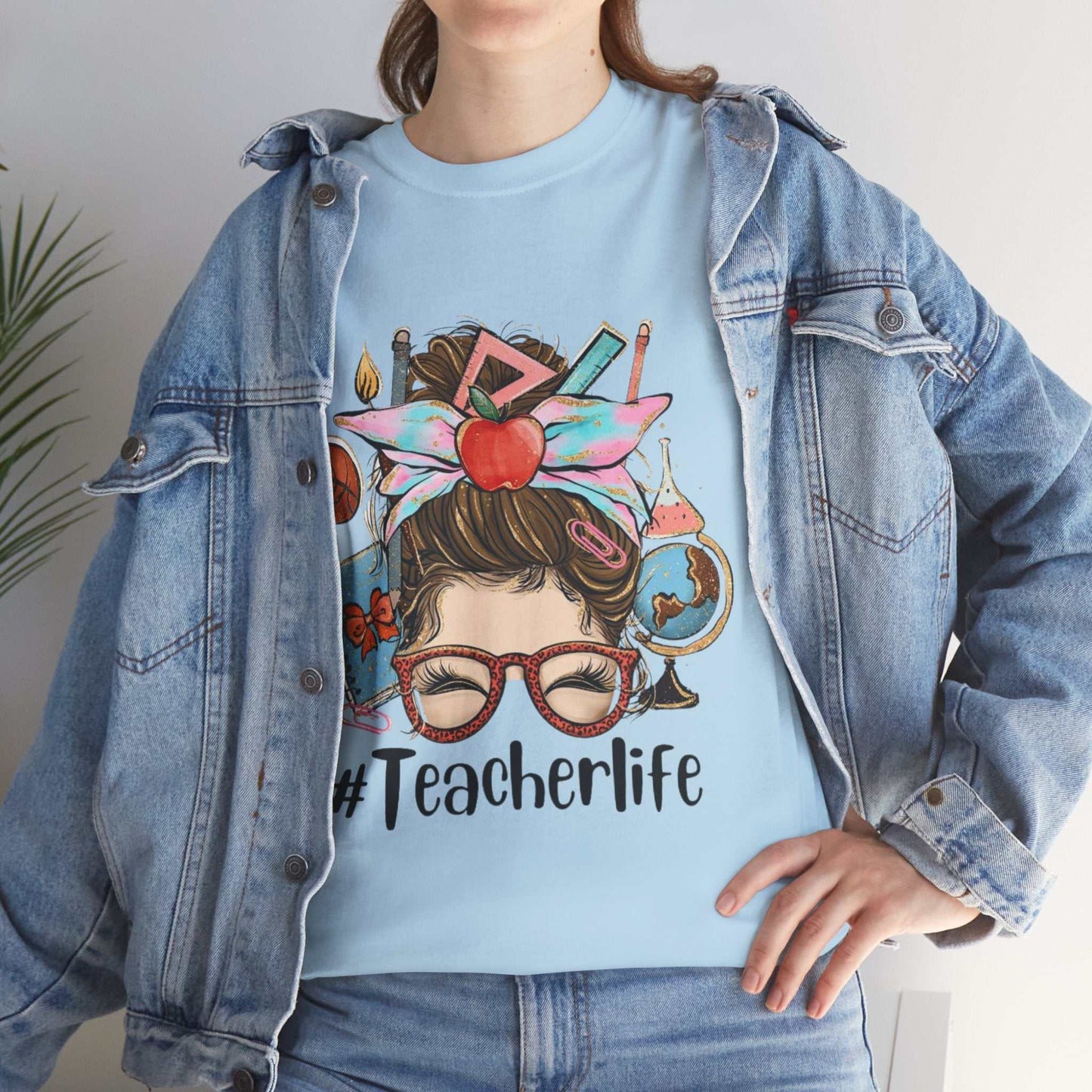 Teacher Life Unisex Tee Heavy Cotton, Cute Teacher Shirt, Gift for Teachers