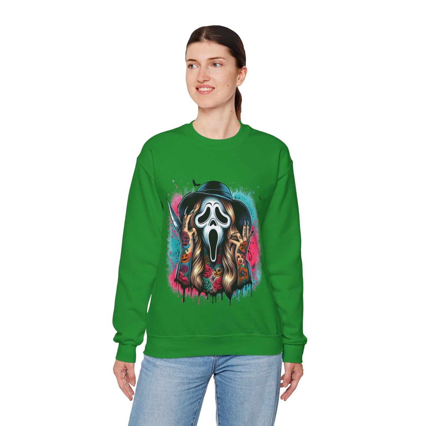 Scream Art Crewneck Sweatshirt, Horror Sweatshirt, Vintage Style Gift